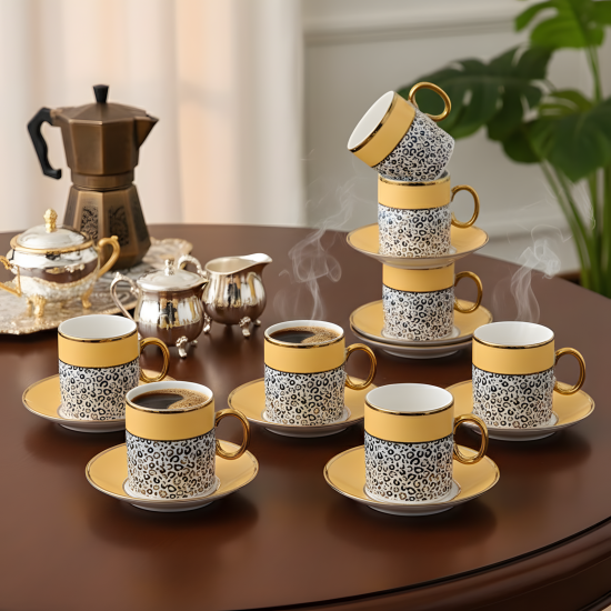 Porcelain Mug Set - 12 Pcs